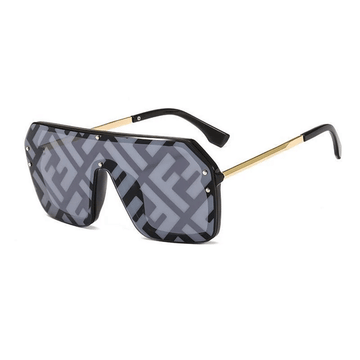 FDI - Gafas de sol con lentes combinadas y marca de agua de moda