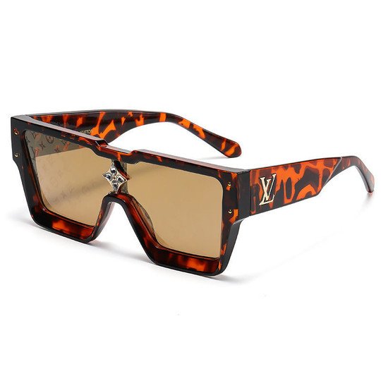 LV - Gafas de sol unisex de una pieza cuadradas