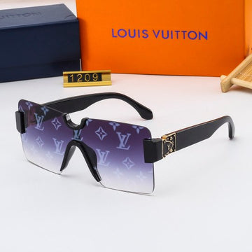 LV - Gafas de sol neutras con montura grande y marca de agua 