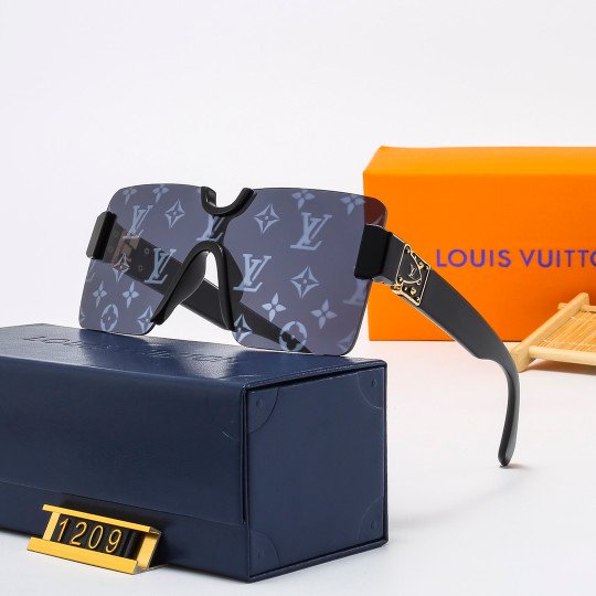 LV - Gafas de sol neutras con montura grande y marca de agua 