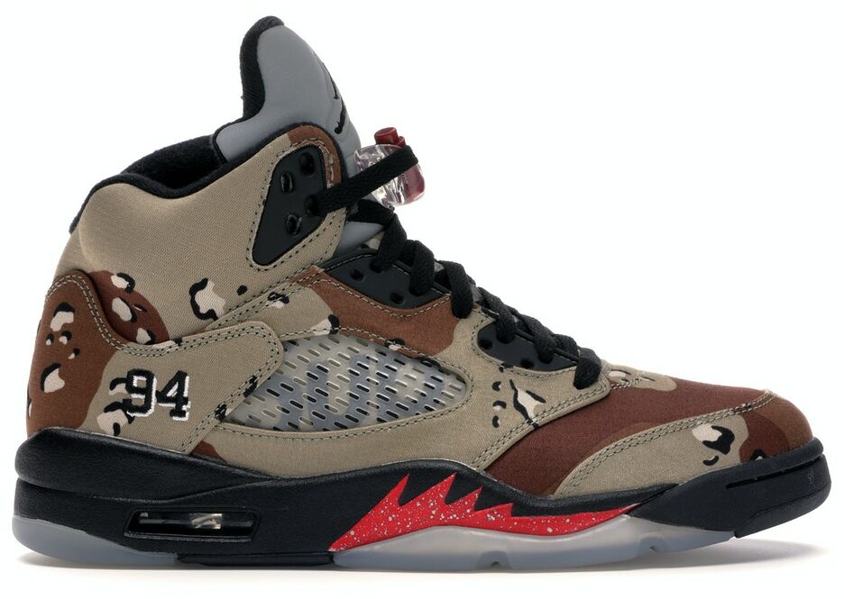 AIR JORDAN 5 X SUPREME “CAMUFLAJE DESIERTO” 