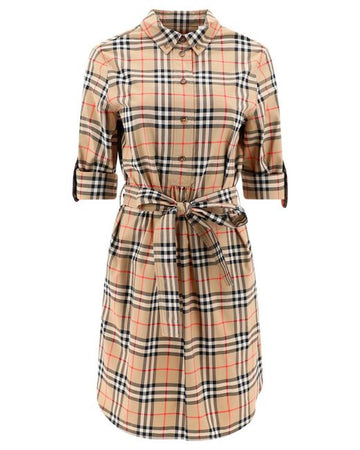 BURBERRY - VESTIDO CAMISA DE MUJER CON CUADROS VINTAGE