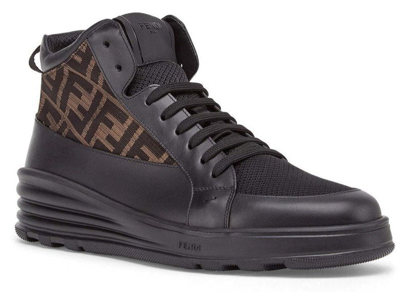 Zapatillas altas con logo FF en jacquard de Fendi