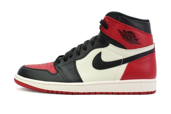 NIKE - AIR JORDAN RETRO 1 HIGH « BRED TOE » ROUGE 